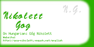 nikolett gog business card