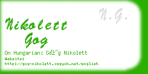 nikolett gog business card